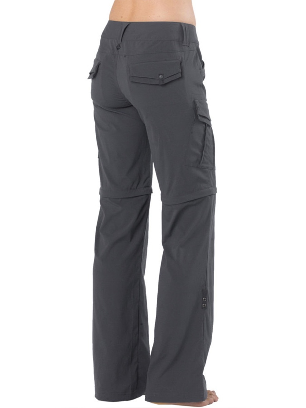 PrAna Sage Convertible Pants in Charcoal - Size 4